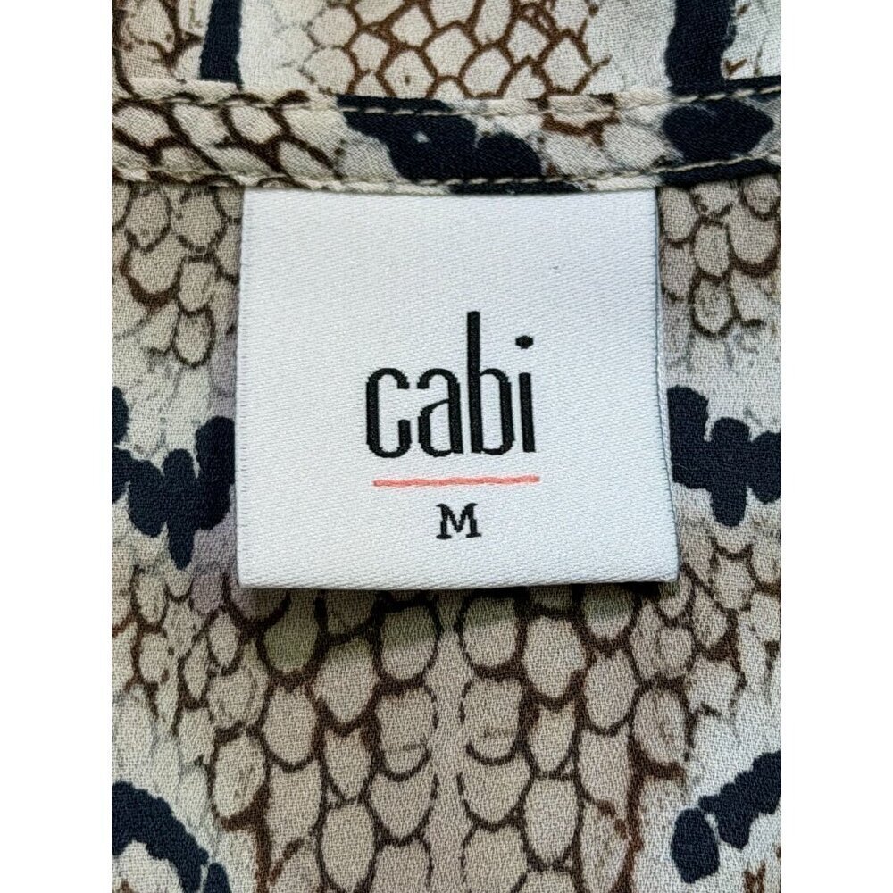 Cabi Serpentine Snake Print Blouse Size M - Picture 5 of 13